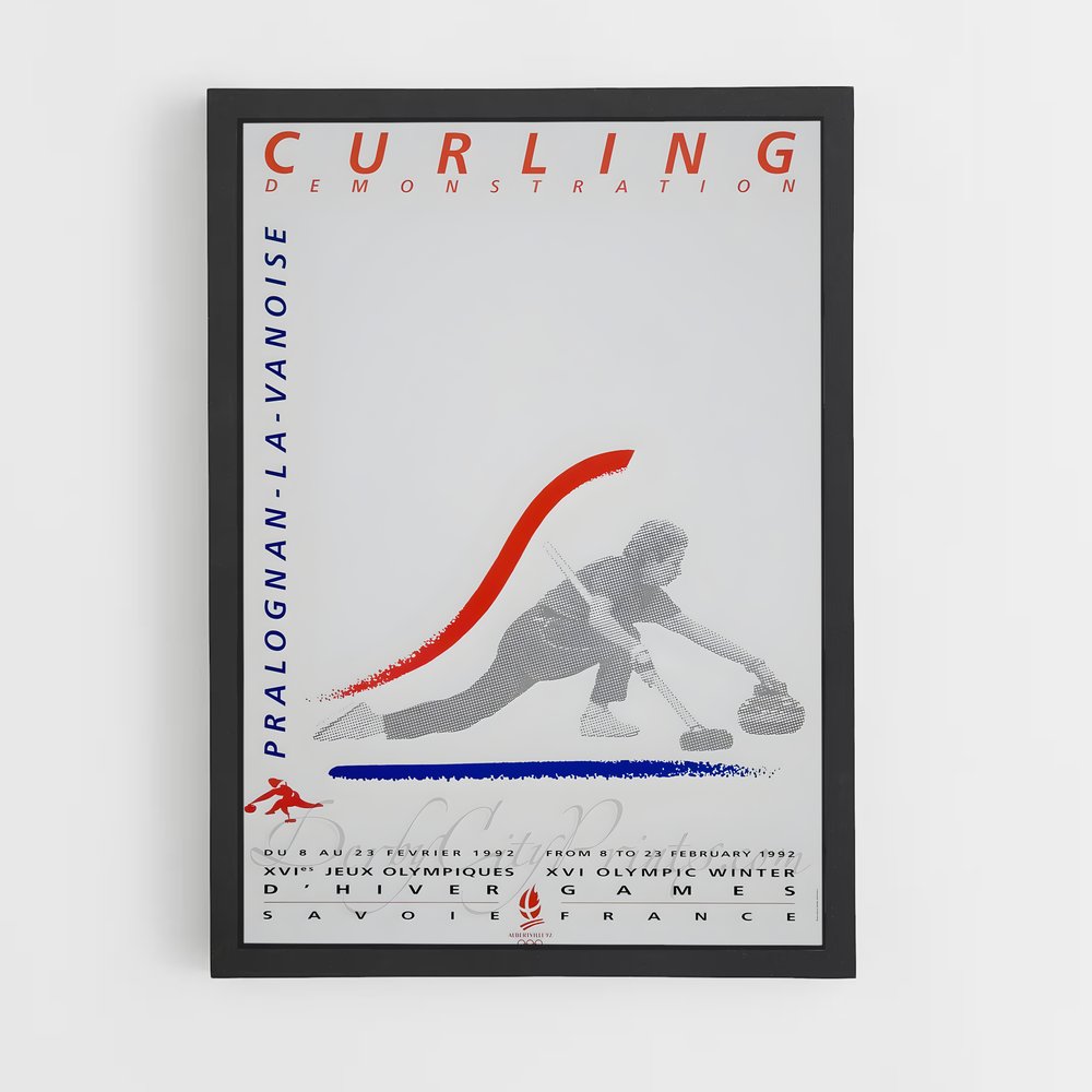 Poster Match à Albertville – affiche Jeux Olympiques (vue 2)